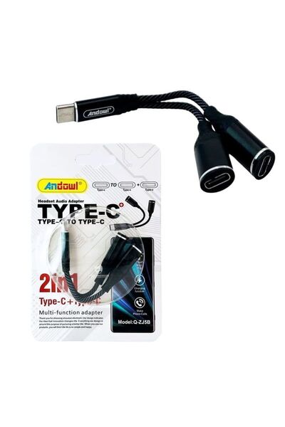 OEM Andowl Q-ZJ5B Μετατροπέας Αντάπτορας Type-C male σε Type-C 2x female - Ty...