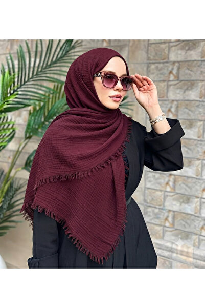 Nazellaa Poloist Bürümcük Shawl Dark Cherry Rotten