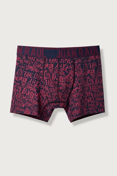 ablukaonline Boxer pentru bărbați cu model graffiti din bumbac bleumarin