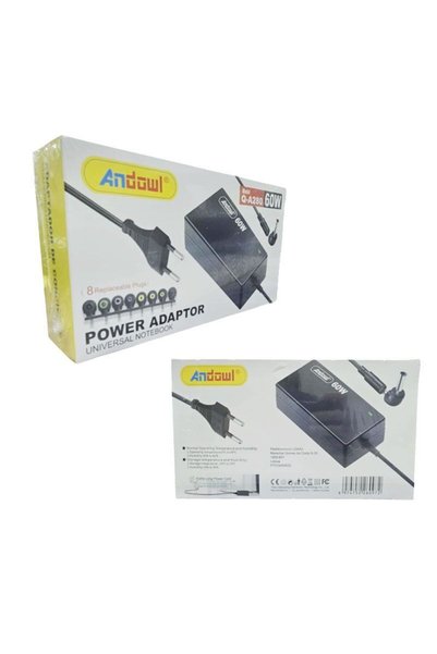 OEM Andowl Universal Τροφοδοτικό Φόρτισης Laptop 60W με 8 Αντάπτορες - Power ...