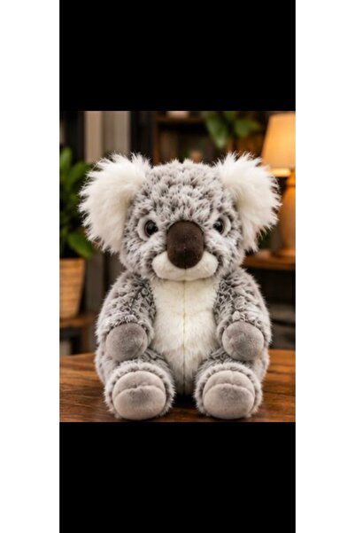 30 CM Gri Beyaz Sevimli Koala Peluş Oyuncak – Yumuşak Tüylü Oturan Koala Hediyelik Peluş