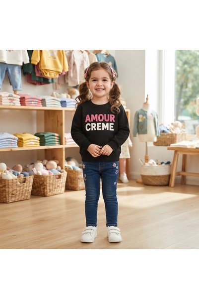 CUBBUX Sweatshirt brodat cu 2 fire pentru fete