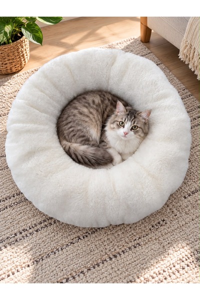 WOOLY LIFE Kedi yatağı peluş köpek yatağı