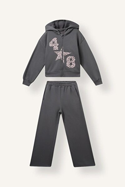 DeFacto Girl's Sweat Set I0857A8/Gr449 Grey