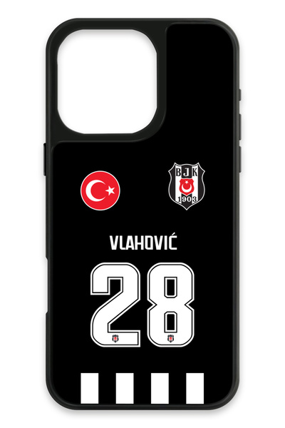 Beşiktaş حافظة Dušan Vlahović Forma لهاتف iPhone 16 Pro Max (زجاجية) - أصلية مرخصة
