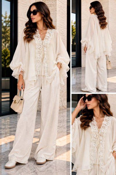Perry dantel kimono