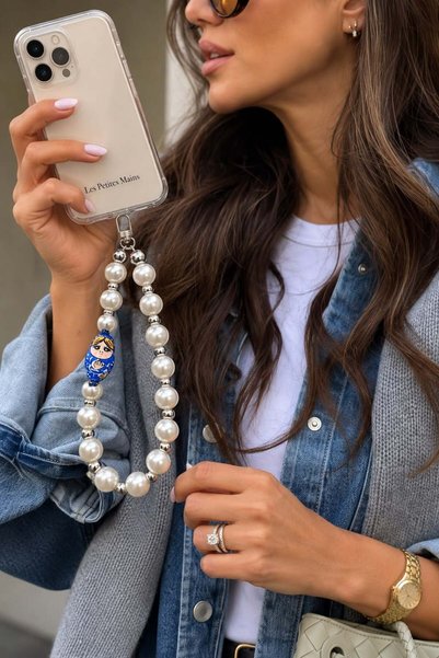 Les Petites Mains Matruşka Detaylı İncili Telefon Askısı ve Telefon Charmı – ...