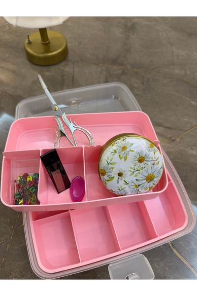 EVİNHOBİMALZEMELERİ Pembe set yeni bölmeli