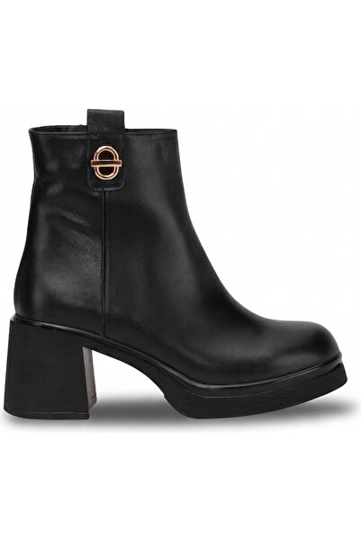 Mammamia D26Kb-1955 Women's Genuine Leather Thick Heeled Casual Boots