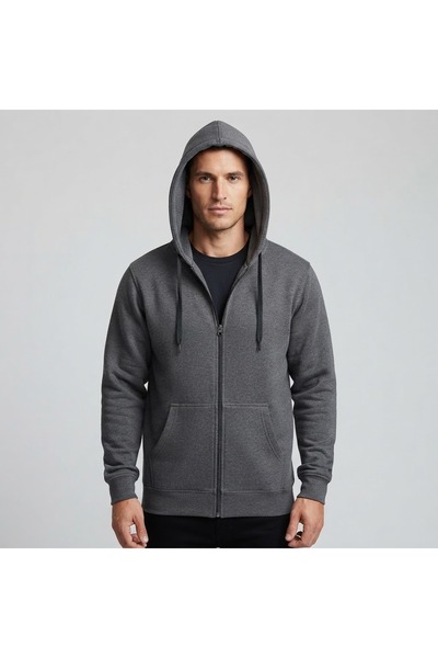 ROSE DAWSON Men's Winter Thick 3 Thread Count Hooded Zippered Cardigan/Sweats...