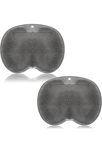 Paporich 2 Pack Shower Foot Scrubber Mat, Hands Free Back Scrubber, Wall Moun...