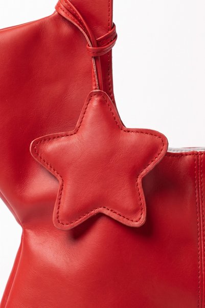 BAHELS Staria Red Star Charm Tote Shoulder Bag