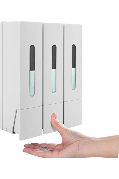 NALACAL Shampoo Conditioner Dispenser 3 Chamber Wall Mounted Shower Soap Disp...