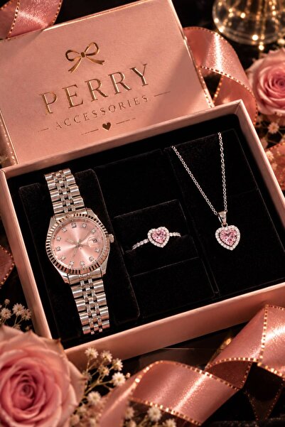 perry accessories kararmaz çelik hello kitty kolye ve kalp charmlı winx saat ...