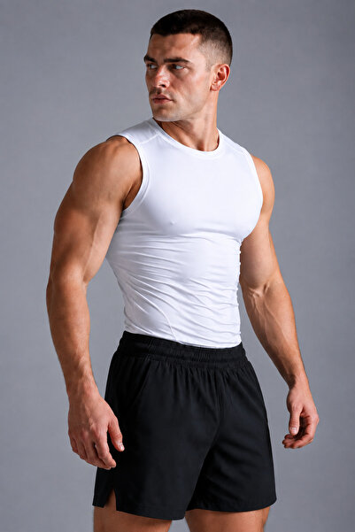 Stylovi Basic Men's Compression Tank Top – Body-Fitting Sports Athlete's Unde...
