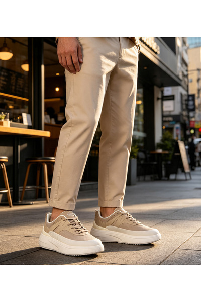 Guja 26Y538 Men's Beige White Thick Sole Design Walking Orthopedic Outdoor Da...