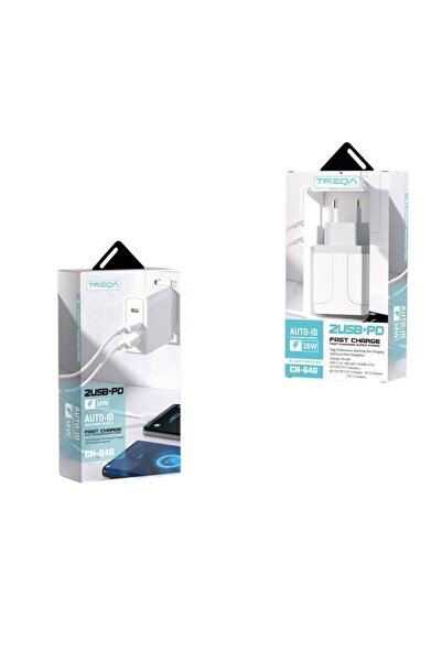 OEM Treqa 38W γρήγορος φορτιστής κινητού Type-C 2USB+PD CH-640 – Fast charger