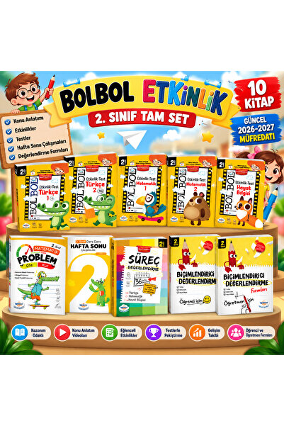 öğretmen evde YAYINLARI 2. SINIF 10’LU TAM SET | 2026-2027 BASIM | BOLBOL ETK...