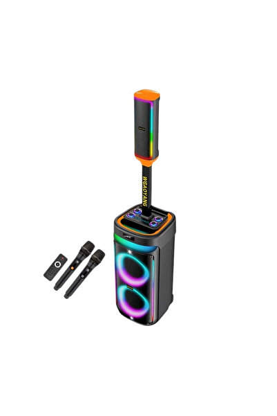 Tradesor Φορητό ηχείο subwoofer με 2 μικρόφωνα Karaoke - WGY-SZ8809 - 088095