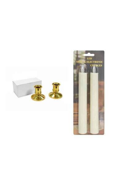 OEM Σετ 2 Κεριών LED Ηλεκτρονικών Σπιράλ 19cm - LED Spiral Electronic Candles...