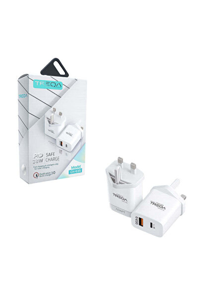 OEM Treqa Φορτιστής Γρήγορης Φόρτισης PD 38W με Θύρα USB και Type C CH-635 - ...