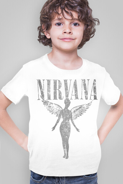 ROCKANDROLL Anđel Nirvana bela majica za dečake