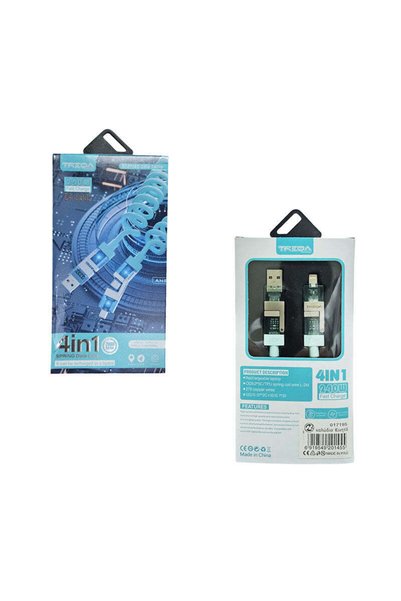 OEM Treqa Καλώδιο Φόρτισης και Δεδομένων 4 σε 1 CA-8003 – Fast Charge Data Cable