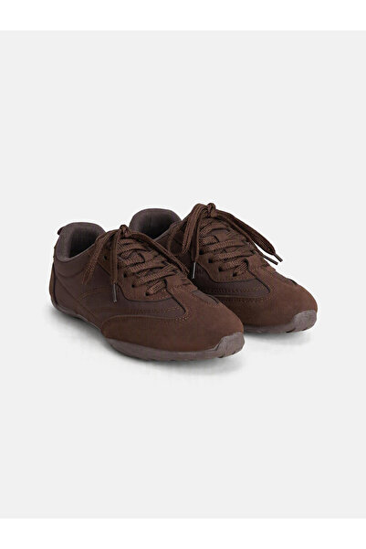 LC Waikiki Vizyon New Season Brown Suede Look Women's Sports Shoes