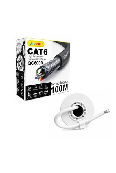 OEM Andowl Καλώδιο Δικτύου CAT6 100 Μέτρων Υψηλής Απόδοσης QC6000 - High Perf...