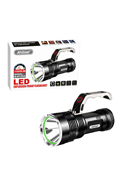 OEM Andowl Ισχυρός Επαναφορτιζόμενος Φακός LED 1500 Lumens Αντιεκρηκτικός Q-D...