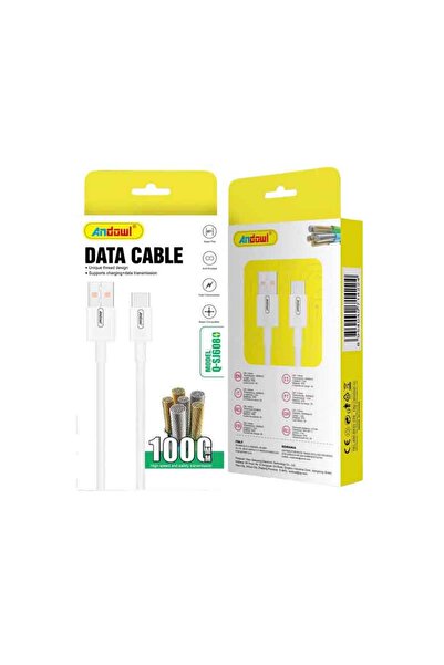OEM Andowl Καλώδιο δεδομένων USB σε Type-c 3A 1M Q-SJ608 - Data Cable