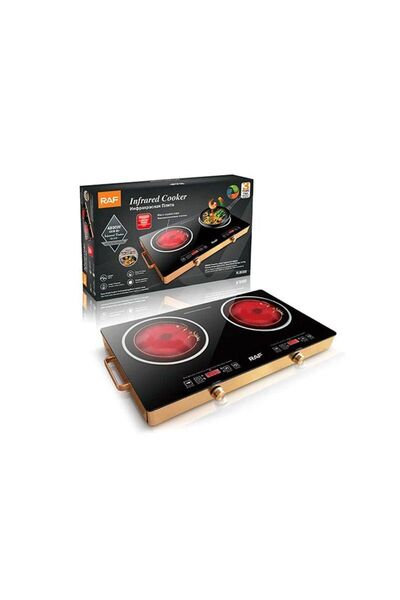OEM RAF Επιτραπέζια Εστία Κεραμική Διπλή 7000W R.8088 - Infrared Cooker R.8088
