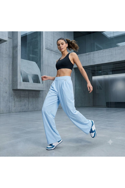 Nike 24.7 Perfectstretch Dri-Fit Kadın Mavi Koşu Eşofman Altı ince dökümlü pantalon ASLAN SPORT