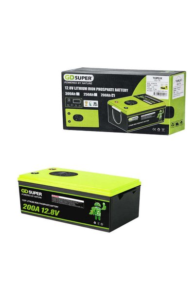 OEM Μπαταρία Λιθίου 12.8V 200Ah LiFePO4 GD Super με BMS 100A και Υποστήριξη Σ...