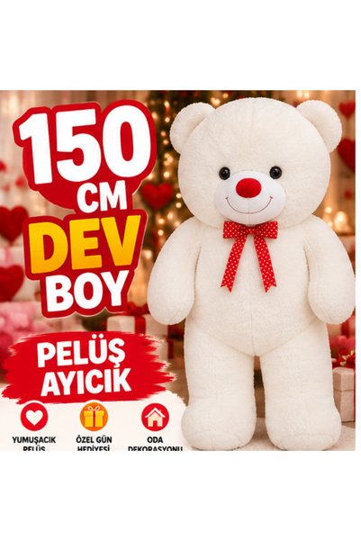 TRUST STORE 150 CM Dev Peluş Ayıcık Büyük Boy Sarılmalık Teddy Bear Yumuşak S...