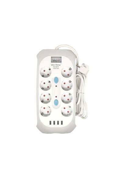 OEM Qiao Sheng Πολύμπριζο 8 Θέσεων 10Α/250V-2500W 2m NO:3278 - Smart power 8 ...