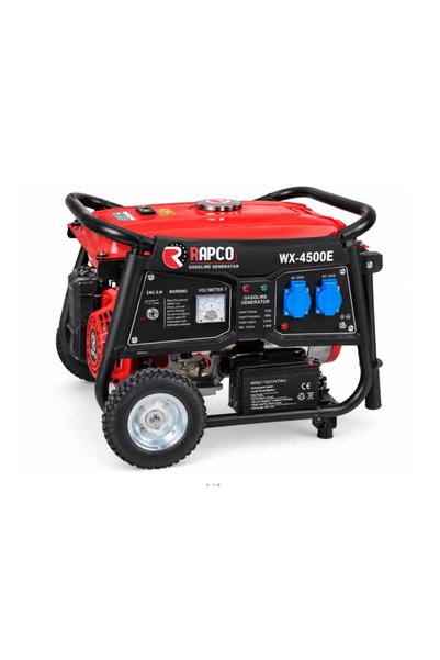 Algaride Rapc WX-4500E Benzinli Jeneratör 4.5 Kva Uzaktan Kumandalı Marşlı İpli Monofaze 220V Tekerlekli Güç Ünitesi