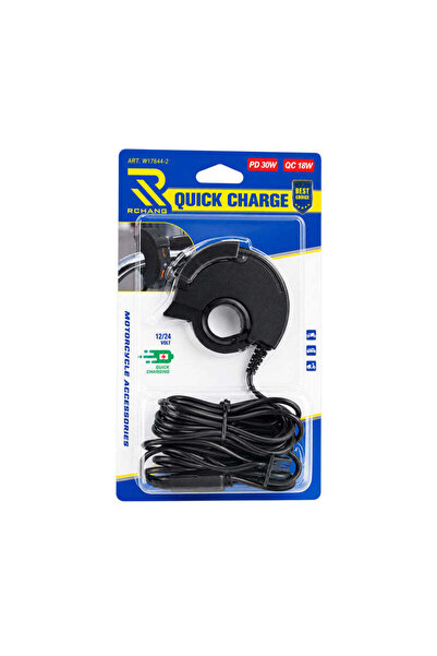 OEM Rchang Φορτιστής Τιμονιού Μοτοσυκλέτας PD 30W QC 18W 12-24V - Motorcycle ...