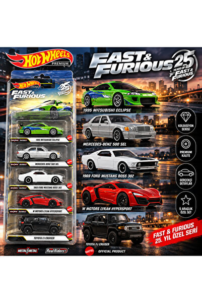 HOT WHEELS Fast & Furious Silver Series Brian O'Conner 3'lü – Toyota Supra & ...
