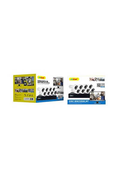 OEM Andowl Σύστημα Παρακολούθησης 8 Καμερών με Καταγραφικό - 8 Way Monitoring...