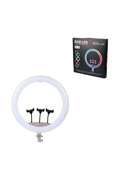 OEM RGB LED Ring Light 56cm (22") με 3 Βάσεις Κινητού & Ρυθμιζόμενο Φωτισμό 3...