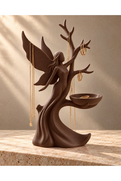 farist Jewelry Stand and Organizer with Fairy Figure – Holder for Necklaces, ...
