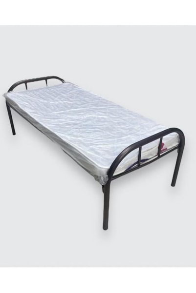 Generic Iron single bed, size 190*90 cm, with a single mattress, size 190*90*10 cm, with a 5-piece national hotel mattress, with a 75*50 pillow