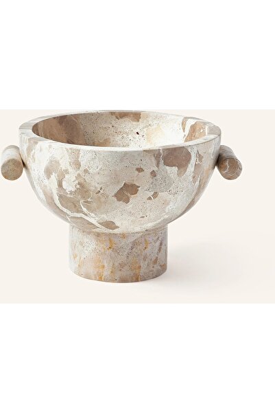 WESTWING Marble Decorative Bowl 15 cm Height Stylish and Natural-Looking Design