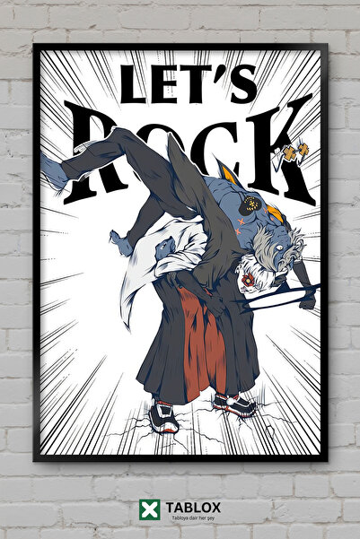 tablomaxtbx Guilty Gear Strive Fighting Game Αφίσα παιχνιδιού μάχης με κορνίζ...