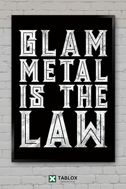 tablomaxtbx Glam Metal Rock Music Rule of Law Αφίσα με Πλαίσιο Εμφάνισης Διακ...