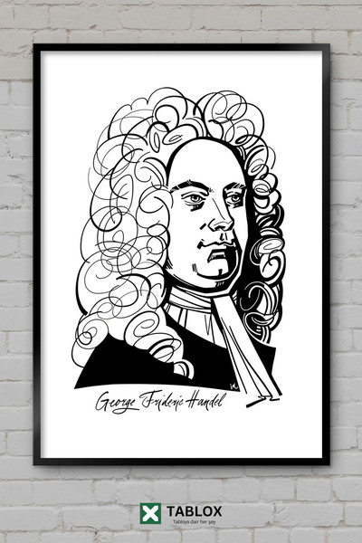 tablomaxtbx Džordž Fridrih Händel, violončelista, klasična muzika, uokvirena ...
