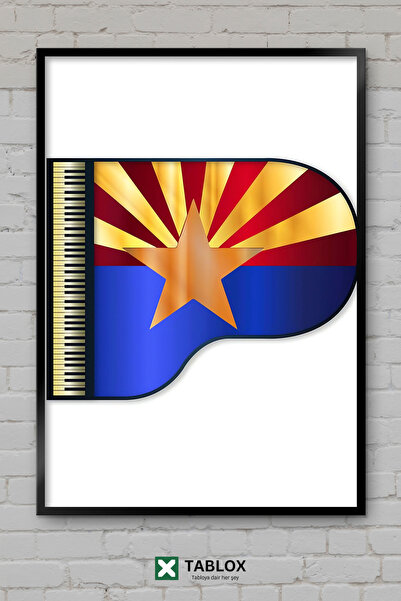 tablomaxtbx Klavir Klavir Arizona Zastava Muzika Okvir Izgled Dekorativna MDF...