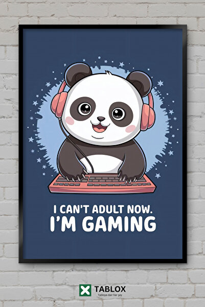 tablomaxtbx Igračka igra Panda igrač Smiješni poster Uramljeni dekorativni MD...