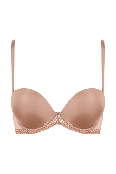 Aubade Sheer Emotion Bandeau Bra with Underwire, Removable Straps, and Graphi...